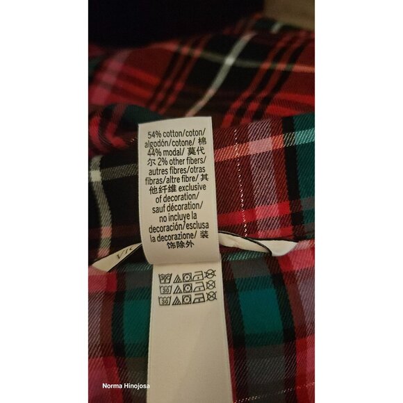 Victorias Secret Red Plaid Button-Up Pajama Shirt XL - Picture 4 of 6